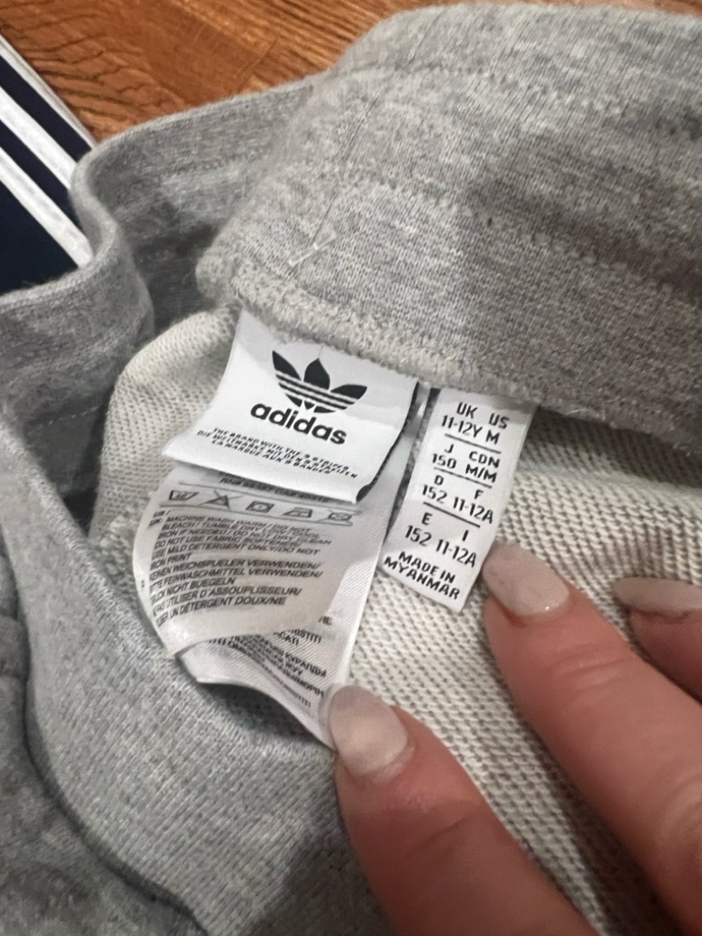 adidas Kids Sweatpants Trio - Gray & Navy - Picture 2 of 7